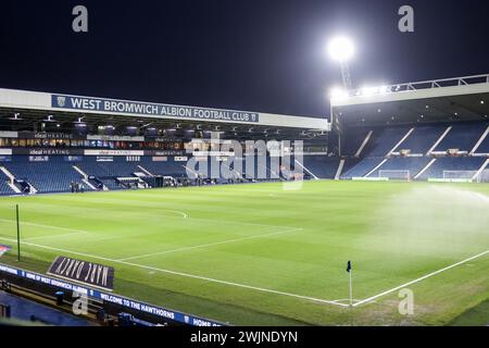 West Bromwich, Royaume-Uni. 16 février 2024. Vue générale du terrain avant le match EFL Sky Bet Championship entre West Bromwich Albion et Southampton aux Hawthorns, West Bromwich, Angleterre, le 16 février 2024. Photo de Stuart Leggett. Utilisation éditoriale uniquement, licence requise pour une utilisation commerciale. Aucune utilisation dans les Paris, les jeux ou les publications d'un club/ligue/joueur. Crédit : UK Sports pics Ltd/Alamy Live News Banque D'Images