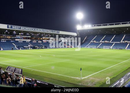 West Bromwich, Royaume-Uni. 16 février 2024. Vue générale du terrain avant le match EFL Sky Bet Championship entre West Bromwich Albion et Southampton aux Hawthorns, West Bromwich, Angleterre, le 16 février 2024. Photo de Stuart Leggett. Utilisation éditoriale uniquement, licence requise pour une utilisation commerciale. Aucune utilisation dans les Paris, les jeux ou les publications d'un club/ligue/joueur. Crédit : UK Sports pics Ltd/Alamy Live News Banque D'Images