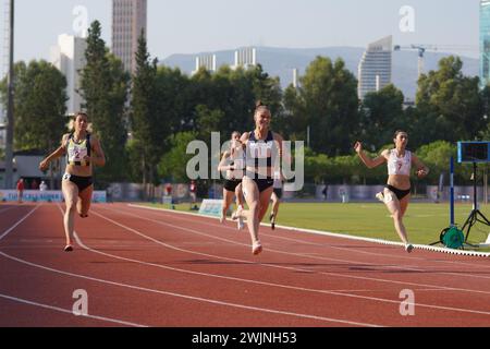 IZMIR, TURKIYE - 04 JUILLET 2023 : athlètes en course pendant les compétitions de Super League sur le terrain d'athlétisme d'Izmir Seha Aksoy Banque D'Images