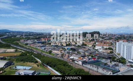 Sao Paulo, Brésil. 14 novembre 2022. Sao Paulo, Brésil, 14 novembre 2022 : vue aérienne du centre d'entraînement Corinthians avec un drone à Sao Paulo, Brésil. (Daniela Porcelli/SPP) crédit : SPP Sport Press photo. /Alamy Live News Banque D'Images