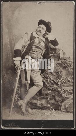 Portrait de l'acteur Maurice Barrymore. Carte de visite, circa 1890 Banque D'Images