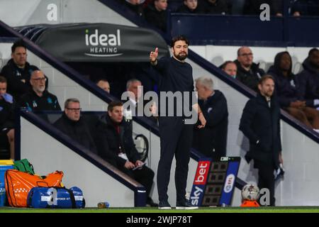 West Bromwich, Royaume-Uni. 16 février 2024. Russell Martin entraîneur de Southampton lors du Sky Bet Championship match West Bromwich Albion vs Southampton aux Hawthorns, West Bromwich, Royaume-Uni, le 16 février 2024 (photo par Gareth Evans/News images) à West Bromwich, Royaume-Uni le 16/02/2024. (Photo de Gareth Evans/News images/SIPA USA) crédit : SIPA USA/Alamy Live News Banque D'Images