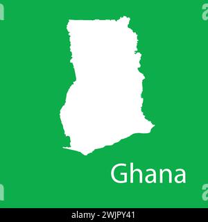 Conception d'illustration vectorielle d'icône de carte du Ghana Illustration de Vecteur