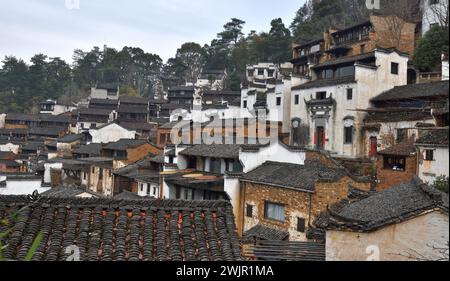Ancien village de Huangling à Wuyuan, au sud de la province du Jiangxi, Chine Banque D'Images