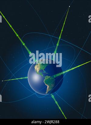 Énergie solaire basée dans l'espace Banque D'Images