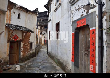 Ancien village de Huangling à Wuyuan, au sud de la province du Jiangxi, Chine Banque D'Images