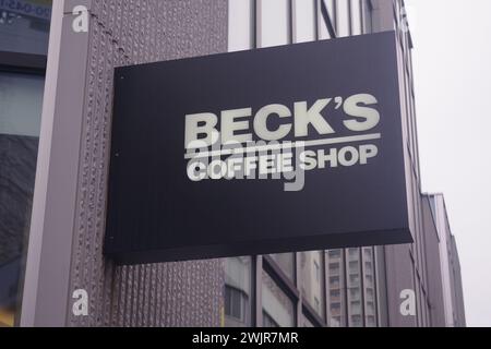 Enseigne Becks Coffee Shop Banque D'Images