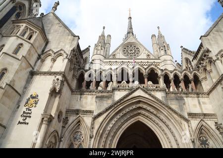 Extérieur des cours royales de justice de Londres, Royaume-Uni Banque D'Images