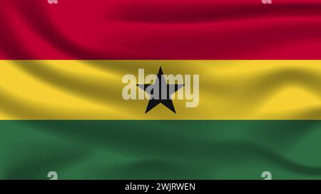 Symbole de signe de nation pays du Ghana Banque D'Images