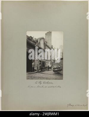 La rue Taillepain, Paris (IVe arr.). Photographie de Jean Barry. Tirage au bromure de gélatino-argent. Décembre 1910. Paris, musée Carnavalet. 123887-30 Banque D'Images