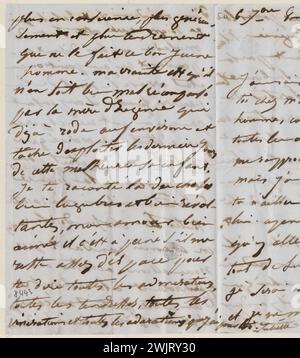 Juliette Drouet à Victor Hugo ; 6 septembre vendredi midi [1850] ; maison Victor Hugo - lettre Autographe de Paris Banque D'Images