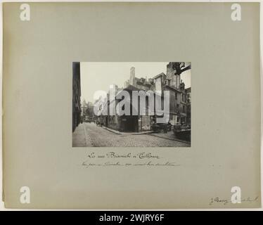 Les rues Brisemiche et Taillepain. Vue prise en décembre 1910 avant leur démolition. Paris (IVème arr.). Photographie de Jean Barry. Tirage au bromure de gélatino-argent. Décembre 1910. Paris, musée Carnavalet. 123887-28 Banque D'Images