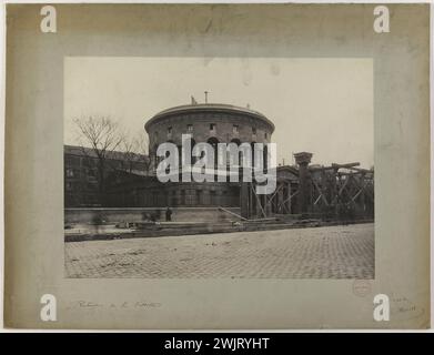 Vue de la Rotonde de la Villette, Paris (19e arr.). Photographie de Jean Barry. Tirage au bromure de gélatine d'argent. Mars 1902. Paris, musée Carnavalet. 123890-31 Banque D'Images