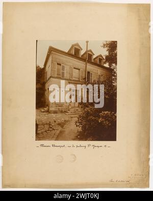 Maison Chassepot, 19 rue du Faubourg Saint-Jacques, Paris (14e arr.). Photographie de Ferdinand Roux. 14 août 1906. Paris, musée Carnavalet. Paris, musée Carnavalet. 123613-2 Banque D'Images