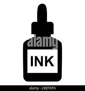 illustration d'une bouteille d'encre. Bouteille d'icône d'encre Illustration de Vecteur