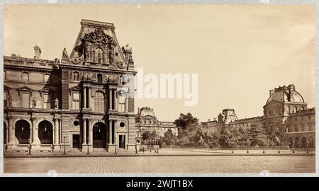 Cour du Louvre, place Napoléon III Paris (1 arr.). Photographie anonyme. Tirage de papier albumine. Paris, musée Carnavalet. Paris, musée Carnavalet. 144168-12 IER IE I 1ER 1E 1 ARRONDISSEMENT Banque D'Images