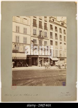 Barry, Jean. Maison Quai des Célestins n°42. 'Façade du 42 quai des Célestins, 4ème arrondissement, Paris'. en 1899-06-1899-06. Paris, musée Carnavalet. 144164-17 Banque D'Images