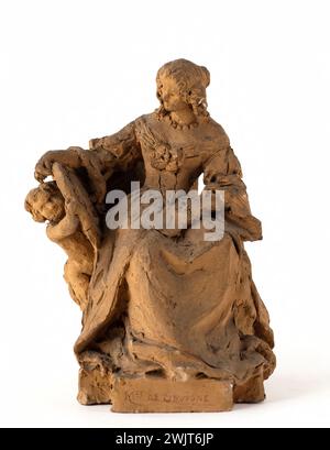 Henri Allouard (1844-1929) Portrait de la marquise de Sévigné (1626-1696), épistolier. Terracotta, 1880-1900. Paris, musée Carnavalet. 60823-10 écrivain, épistolière, femme de lettres, française, marquise, statue, terre cuite Banque D'Images