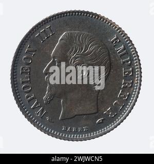 Albert-désiré Barré (1818-1878) "20 cents de Franc, 1853". Argent. 1853-1853. Paris, musée Carnavalet. 102019-23 Banque D'Images