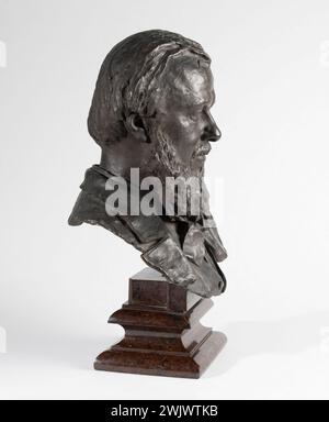 Paul Dubois (1829-1905) Buste de Jean-Jacques Henner (1829-1905), peintre français. Bronze. 1850. Musée des Beaux-Arts de la ville de Paris, petit Palais. 145010-10 Banque D'Images