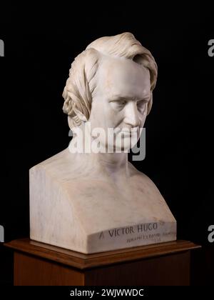 Pierre-Jean David d'Angers (1788-1856) Buste de Victor Hugo. Marbre. 1838. Paris, maison de Victor Hugo. 102061-1 marbre, statue, 19ème XIX XIX 19ème XIXe siècle Banque D'Images