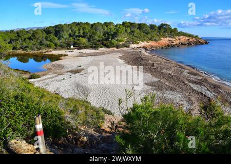 Gran Recorrido GR 92, Costa Dorada, Espagne Banque D'Images