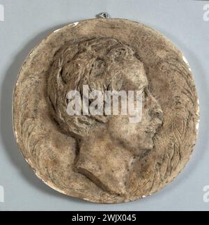 Jean-Baptiste Carpeaux (1827-1875) Francis Monnier, tuteur du prince impérial. Plâtre patiné. Musée des Beaux-Arts de la ville de Paris, petit Palais. 79393-26 de profil, patine patine, précepteur, prince impérial, portrait, 19ème XIXème 19ème 19ème 19ème siècle Banque D'Images