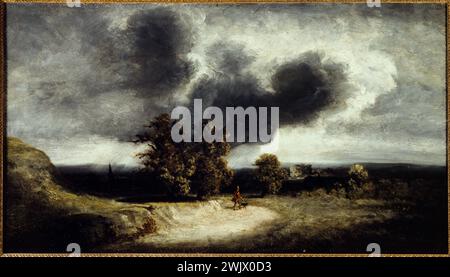 Georges Michel (1763-1843) Paysage des environs de Paris. Huile sur toile. 1830. Paris, musée Carnavalet. 76528-28 Banque D'Images