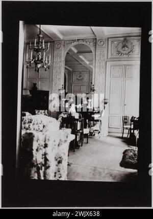 Hôtel d'Abrantes : intérieur du salon '. Photographie anonyme. Négatif sur support souple, film gélatino-argentique sur diacétate. 1962. Paris, musée Carnavalet. 100509-22 Hôtel d'Brantes Banque D'Images