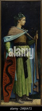 Jules-Elie Delaunay (1828-1891) Droit coutumier. Huile sur toile, 1881. Musée des Beaux-Arts de la ville de Paris, petit Palais. Allégorie féminine, droit coutumier, croquis, femme, portrait, 19ème XIXème 19ème 19ème 19ème siècle Banque D'Images