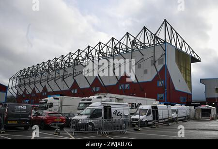 Turf Moor, Burnley, Lancashire, Royaume-Uni. 17 février 2024. Premier League Football, Burnley contre Arsenal ; vue extérieure du stade crédit : action plus Sports/Alamy Live News Banque D'Images