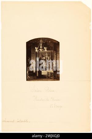 Bacot, Edmond. Rapport d'Edmond Bacot à Hauteville House : le salon Bleu au premier étage, 1862. Tirage de papier albumine. 1862-1862. Paris, maison de Victor Hugo. 146149-6 Banque D'Images