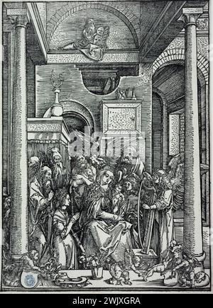 Albrecht Dürer (1471-1528) 'La glorification de la Vierge. Bartsch 95'. Gravure sur bois, 1510. Musée des Beaux-Arts de la ville de Paris, petit Palais. Catholique, chrétien, glorification, gravure sur bois, vierge Banque D'Images