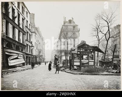 Anonyme, destruction de bâtiments après les bombardements du 12 avril 1918, rue de Rivoli, 1er et 4e arrondissements, Paris. (Titre fidèle), 1918-04-12. Processus argentique. Musée Carnavalet, histoire de Paris. Banque D'Images