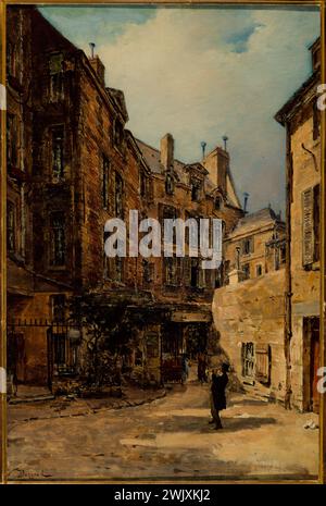 Victor Dargaud (1850-1921) 'La cour de Rohan'. Paris (6e arr.). Huile sur toile. 1900. Paris, musée Carnavalet. 76083-30 Cour du Rohan, toile huile, paysage urbain, rue, vie VI 6ème 6ème 6ème arrondissement Banque D'Images