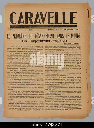 Service de presse de propagande du TFEO EM (n.-D.), Caravelle n°51 (nom d'utilisateur), 1946-12-01. Papier imprimé, encre. Musée de la libération de Paris - Musée général Leclerc - Musée Jean Moulin. Banque D'Images