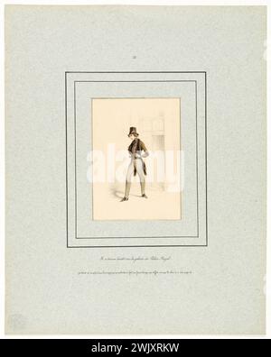 Paul Gavarni (1804-1866) La peau de chagrin pour l'édition Delloye et Lecou (1838). « Il se retrouve bientôt sous les galeries du Palais-Royal » (planche III). Illustration de l'oeuvre d'Honoré de Balzac (1799-1850). Dessin de mine de plomb et amélioration de la gouache. 1838. Paris, Maison de Balzac. 101565-7 dessin, 19ème 19ème 19ème 19ème 19ème 19ème Centre Banque D'Images