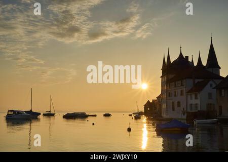 Suisse, Suisse orientale, Thurgau, Steckborn, Lac de Constance, Turmhof, Tg Banque D'Images