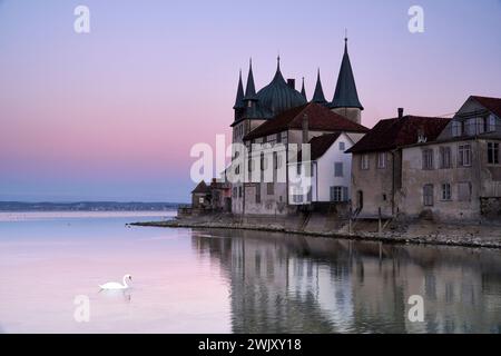 Suisse, Suisse orientale, Thurgau, Steckborn, Lac de Constance, Turmhof, Tg Banque D'Images