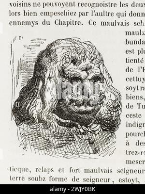 Gustave Doré (1832-1883), designer et Paul Riault (XIXe siècle), graveur. "Le Seigneur de Candé, homme de guerre." Illustration pour Honoré de Balzac, 'les contes drolatiques', Paris : Société générale de librairie, 1855'. Gravure sur bois. Paris, Maison de Balzac. 101789-17 gravure sur bois, illustration d'une œuvre littéraire, 19e 19e 19e 19e 19e xixe siècle, gravure Banque D'Images
