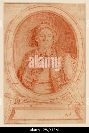 Nonnotte, Donat (n.1708-01-10-D.1785-02-04), portrait du sculpteur Robert le Lorrain. (Titre factice). Musée Carnavalet, histoire de Paris. Banque D'Images