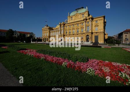 Théâtre national croate de basse ville, Zagreb, Croatie Europe Banque D'Images