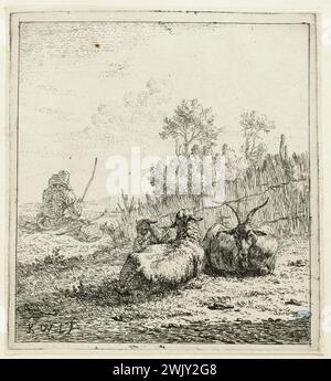 Karel Dujardin (1622-78) La chèvre et les deux moutons (Dutuit 7). Mangez, 1653. Musée des Beaux-Arts de la ville de Paris, petit Palais. XVIIEM XVIIème XVII XVIIème XVIIème XVIIème XVIIème XVIIème XVIIème XVIIème XVIIème XVIIème XVIIème XVI Banque D'Images