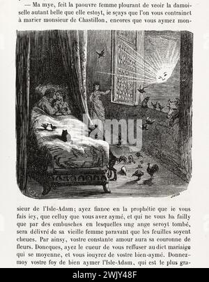 Gustave Doré (1832-1883), designer et Octave-Édouard-Jean Jahyer (né en 1826), graveur. 'Dawn.' Illustration pour Honoré de Balzac, 'les contes Dranitiques', Paris : Société générale de librairie, 1855'. Paris, Maison de Balzac. 101791-30 gravure sur bois, illustration d'une œuvre littéraire, 19e 19e 19e 19e 19e xixe siècle, gravure Banque D'Images