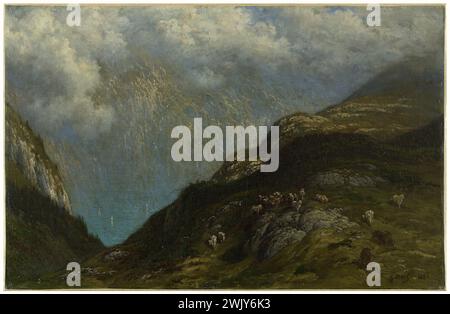 Gustave Doré (1832-1883) Paysage de montagne. Huile sur toile. 1881. Musée des Beaux-Arts de la ville de Paris, petit Palais. Montagne, nuage, paysage, paysage montagneux, 19ème XIXe 19ème 19ème 19ème siècle, huile sur toile Banque D'Images