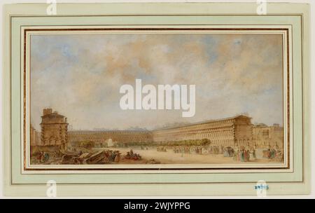 Maréchal, Jean Baptiste, le Palais Royal en 1789. (Titre factice), 1789. Musée Carnavalet, histoire de Paris. Banque D'Images