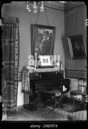 Salon du Collège de France, 1892 (nom commun). Plaque photographique en verre. Musée de la vie romantique. Banque D'Images