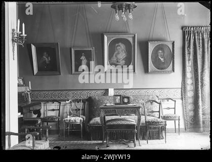 Salon du Collège de France, 1892 (nom commun). Plaque photographique en verre. Musée de la vie romantique. Banque D'Images