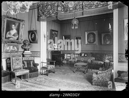 Salon du Collège de France, 1892 (nom commun). Plaque photographique en verre. Musée de la vie romantique. Banque D'Images