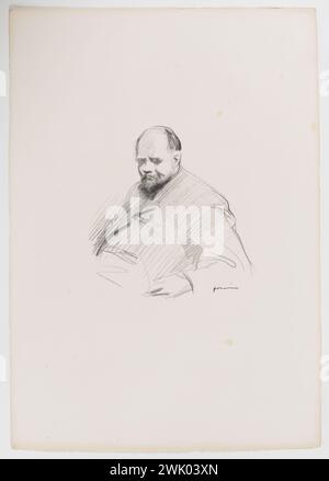 Forain, Jean-Louis (n.1852-10-23-D.1931-07-11), Portrait d'Ambroise Vollard (titre principal). Lithographie. Papier. Petit Palais, Musée des Beaux-Arts de la ville de Paris. Banque D'Images